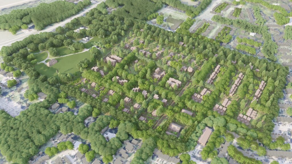 Vogelvlucht, natuurinclusief wonen Soesterberg